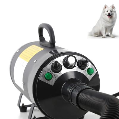 Professional 110V/220V Dog Blow Dryer with Adjustable Temperature and 4 Nozzles for Pet Hair Care