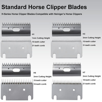 9.5mm Wide A5 Horse Clipper Blade with 36% Wider Cutting Surface and Stainless or Ceramic Cutter for Full Body Clipping