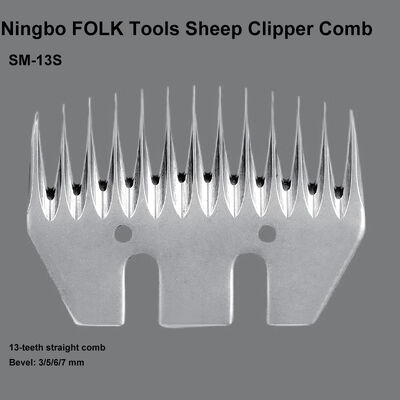 13-Teeth Straight Comb Sheep Clipper Blade in High-Carbon Steel for Sheep Shearing Comb Use