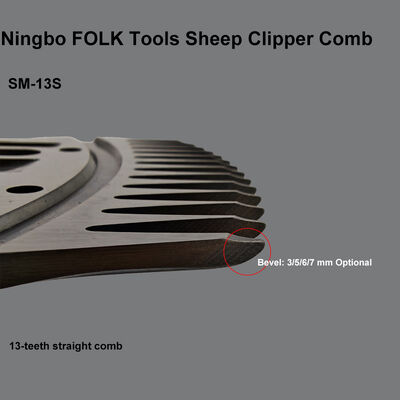 13-Teeth Straight Comb Sheep Clipper Blade in High-Carbon Steel for Sheep Shearing Comb Use