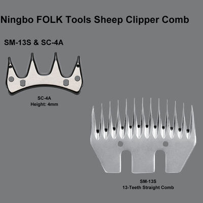 13-Teeth Straight Comb Sheep Clipper Blade in High-Carbon Steel for Sheep Shearing Comb Use