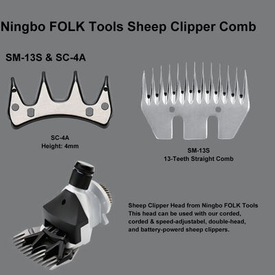 13-Teeth Straight Comb Sheep Clipper Blade in High-Carbon Steel for Sheep Shearing Comb Use