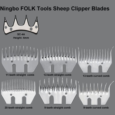 13-Teeth Straight Comb Sheep Clipper Blade in High-Carbon Steel for Sheep Shearing Comb Use
