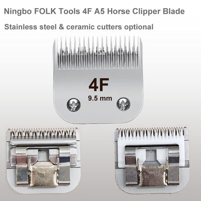 9.5mm Cutting Length Full Tooth 4F Horse Clipper Blade with Ceramic or Stainless Cutter A5 Clipper Blade