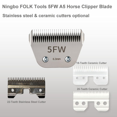 5FW A5 Wide Detachable Replacement Clipper Blade 6.3mm Cutting Height for Horse Body Clipping