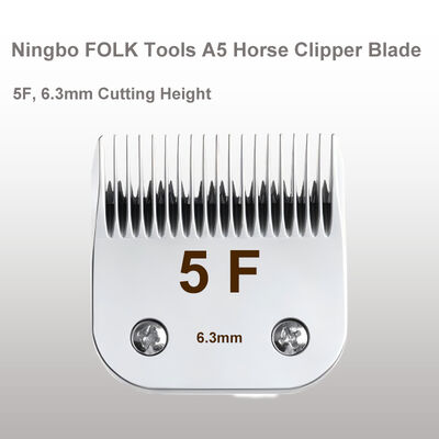 5F A5 Horse Clipper Blade 6.3mm Cutting Height Ceramic Or Steel Cutter for Horse Hair Trimming