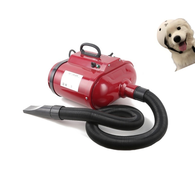 Double Motor Dog Blow Dryer with 3 Nozzles and 110V/220V Voltage for Efficient Pet Grooming