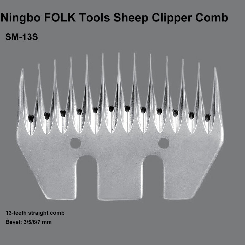 13-Teeth Straight Comb Sheep Clipper Blade in High-Carbon Steel for Sheep Shearing Comb Use