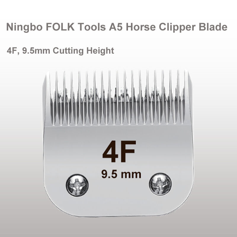 9.5mm Cutting Length Full Tooth 4F Horse Clipper Blade with Ceramic or Stainless Cutter A5 Clipper Blade